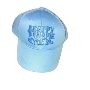 Youth Blue Hippie Kids cap hat boho summer camp retro Deadstock Kidcore